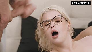 Big dick stepbros team up to fuck hot stepsis Eliz Benson