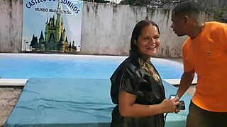 Latina Squirts During Cuckold Fuck at Party