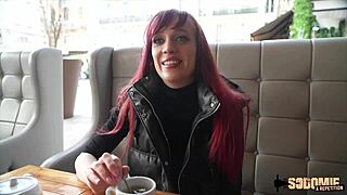 Luna Belle redhead contrasts two cocks in intense fuck