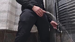 I love spitting on his cock and cumming after a long handjob