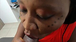 just unlock a afro black latin girl's naughty ways in first audition sucking big cock - jhodez1