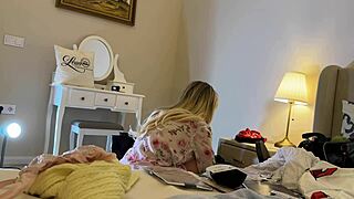 Big Tits Raver Girl Gives Amateur Director Handjob Backstage