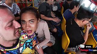 amateur teen couple having public sex on thai island