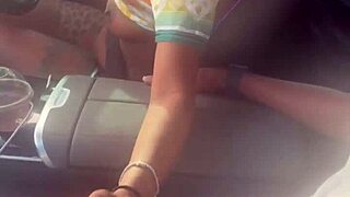 Ebony pornstar asks, 'Want to play with my big black cock in the car'