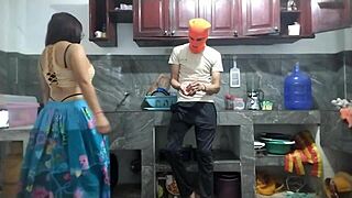 I, a 25-year-old man with a big penis, masturbatd from flaccid to erect while waiting for my best friend in the kitchen