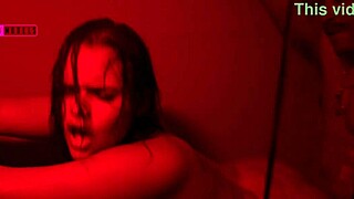 girl enjoys big black cock in the shower