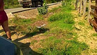 hey, check out this milf flashing tits and ass on the street in cancun mexico outdoors