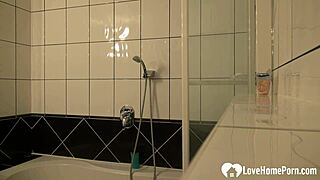 Amazing Brunette Lets Man Record Her Shower?