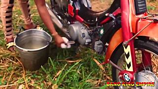 African wife queen enjoyed big dick ex in ghetto fun 😎