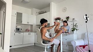 Behind scenes hardcore fuck with straight addict!