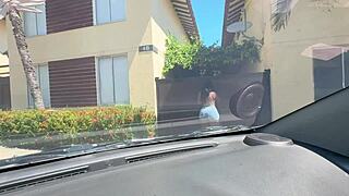 Latina With A Big Ass Is Fucked By A Stranger When He Takes Her Home In The Car!