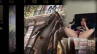 S sexy Bimbo Uses Lovense During Gaming Session Playing Bayonetta Episode 4