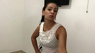 intriguing blowjob from athletic stepmother in lingerie