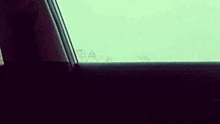 Dick dance outside in vehicle with big black cock