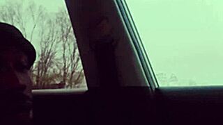 Dick dance outside in vehicle with big black cock