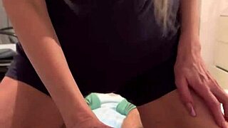 Stepmom helped stepson cum 😏 in this hot homemade scene with close up