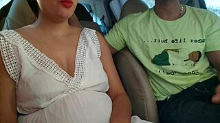 fucking best friend's girlfriend's tight ass in the car with intense anal sex!