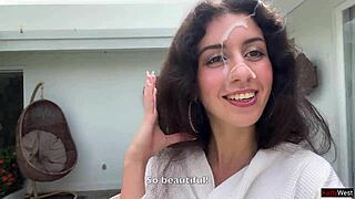 i paid repairman with my pussy and walked down the street with his cum on my face cumwalk