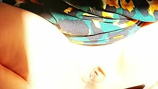 the sexy mature wife from maturemons spreads her huge shaved pussy lips wide for close up flashing