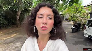 i paid repairman with my pussy and walked down the street with his cum on my face cumwalk