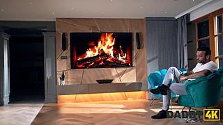 Sext horny teen Olivia Zlota seduces house men