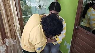 Horny Indian College Girl Rushes to Private Room with Boyfriend!