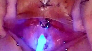 new amateur side show early winter special progress on stretching my piss hole watch my smooth wet pussy cum from the training big natural tits glowstick show watch till the end