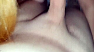 After blowjob, her pussy left open and creampied