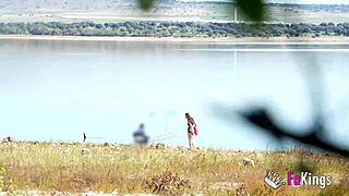 The swamp makes her horny, Briseida Myers wants to do nudism and fuck