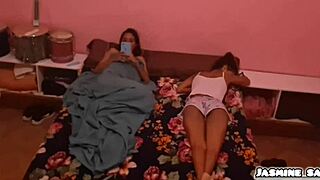 Fucking 18-year-old teens next to friend in outdoor anal POV voyeur style 😏