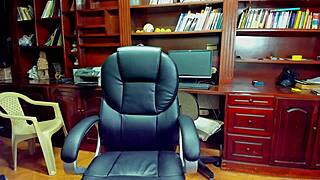 Secretary Masturbates Anal In Office.