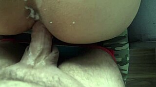 Horny Amateur Babe's Big Ass Gets Covered in Cum During Intense Anal