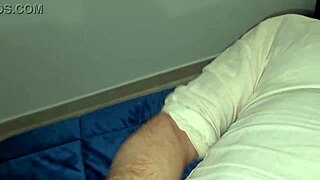 amateur skinny guy jerks off spied on by brother