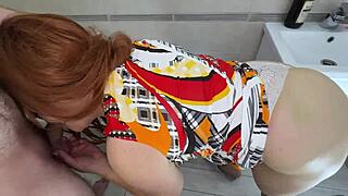 Stepmom helps stepson wash in tub