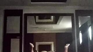 I recorded a video call with my cuckold husband while passionately in the motel with my lover