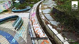 Anal Sex for Filthy Silicone MILF Julia in Outdoor Public Scene