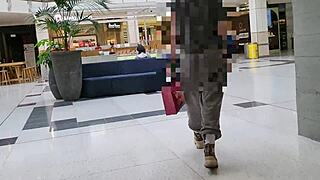 Trashy Kiwi Slut Shows Off At The Mall And On A Busy Public Street