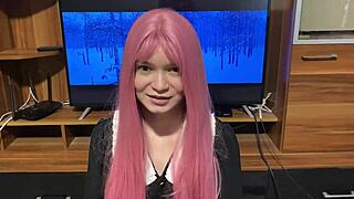 Step sister tries student uniform, shows blowjob skills to brother