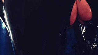 Latex Milf With Big Ass And Natural Tits In Shiny Fetish Gloves Teasing Arya Grander Kinky Seduce