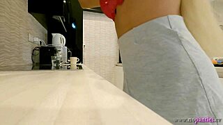 Big Boobs Blonde Housewife In Kitchen Sans Panties 😏