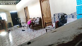 stepmother on SOFA gets FUCKED by STEPSON like a whore