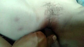 I flash my huge natural tits and blow him for morning wood