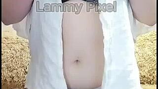 Horny Brunette Lammy Pixel Stripteases And Shows Off Her Gorgeous Ass