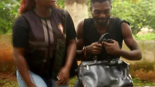 An impressive and unprecedented sex scene in gogo in the adultery of a couple in black africa by a colleague who after having fuck the wife in front of the husband also fucks the husband in front of t 😲