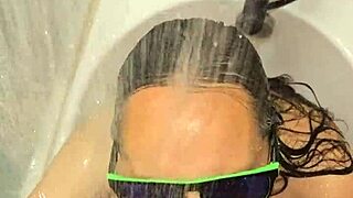 hot wifes streamy bath blowjob and handjob with fiery nails