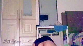 A sexy Asian girl with a big ass gets fucked at midnight in POV.