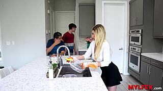 Mylfex Lustful Stepmom Fucked Beside Clueless Stepdad
