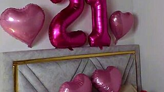 passionate homemade sex on her birthday with wife