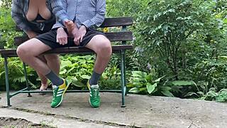 mature cougar with saggy tits made me cum outdoors