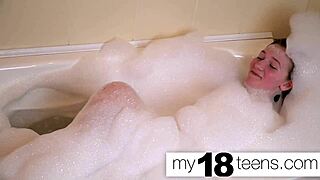 My18Teen 18+ Babe Masturbates in Bath Orgasm Closeup